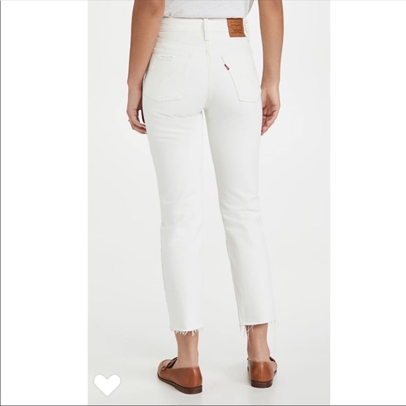 Levi's Wedgie Straight Jeans in Cloud Bank White - Picture 14 of 15